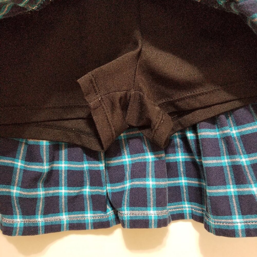 Justice skort 10 plaid metallic schoolgirl mini academia cotton checks - Picture 7 of 12